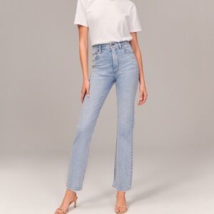 Abercrombie ultra high rise ankle straight